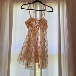 Pink lace night gown